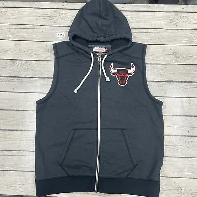 Mitchell & Ness Chicago Bulls Sz XL  Men’s Hoodie Vest NBA VTG Hardwood Classic • $49.89