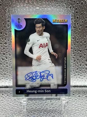 HEUNG-MIN SON 2021 Topps Merlin Chrome Refractor Auto Tottenham Autograph • $51