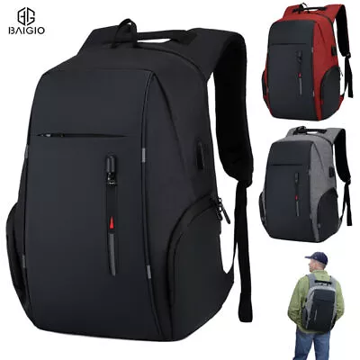 BAIGIO Men Women Laptop Backpack Waterproof Travel Rucksack School Shoulder Bag • £12.99