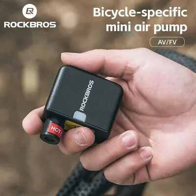 New ROCKBROS Bike Air Pump Mini Electric Tiny Bicycle Tire Inflator Portable USB • $69.99