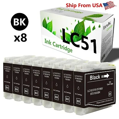 8-PacK LC51 LC-51 Ink Cartridge For DCP-330C MFC-240C Printer • $10.99