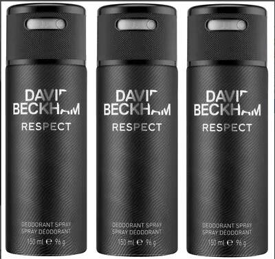 David Beckham  Respect  Anti-perspirant Deodorant / Body Spray 150ml X3 FREE P&P • £19.99