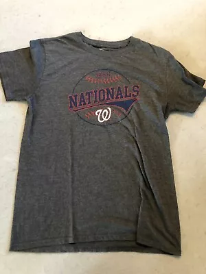 Washington Nationals Shirt Men's Medium MLB Baseball Gray Cotton Fan Tee • $14.99