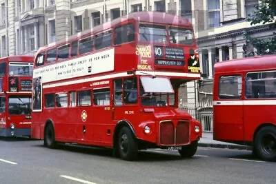 35mm Slide London Transport AEC Routemaster RML2395 JJD595D St Pancras 1989 Orig • £4.97