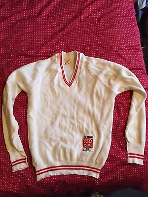 £8 • Buy Vintage Rare Manchester Vikings Basketball Team White V-neck Jumper 36” Chest