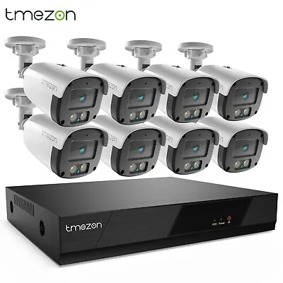 TMEZON 4/8CH DVR 1080P Security Camera System Outdoor H.265+ Lite Home CCTV Kit • $69.99