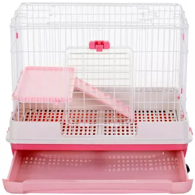 32  Large Indoor 2-Tiers Rabbit House Guinea Pig Chinchilla Ferret Cage Hutch   • $99.23