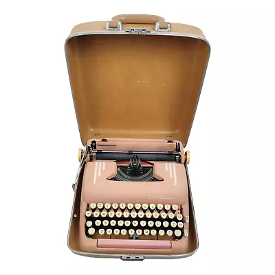 Vintage 1950's Smith-Corona Silent-Super 5T PINK Typewriter With Case • $595