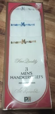 HANDKERCHIEFS Monogram  M  VINTAGE FINE QUALITY All Cotton For Men  • $13.50
