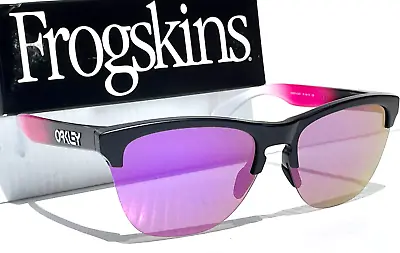 NEW Oakley FROGSKINS LITE Pink Fade POLARIZED Galaxy Violet Lens Sunglass 9374 • $108.88