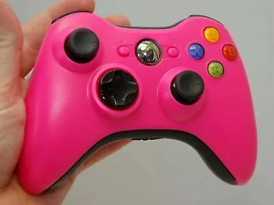 Official Microsoft XBox 360 PINK/Black Wireless Controller Game Gaming Hand Oem • $42.70