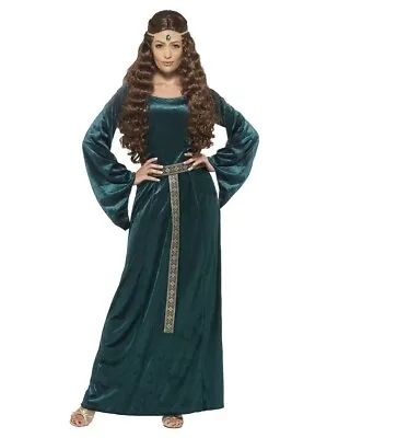 Maid Marion Robin Hood Maiden Fancy Dress Costume Size Med 12-14 NEW • £23.99