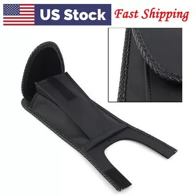 Motorcycle Black Tank Bib W/ Pouch For Harley Softail Fat Boy FXST FXSTB FLST • $42.50