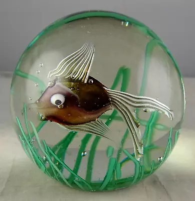 Murano Fish Paperweight Italian Art Glass • $146.25