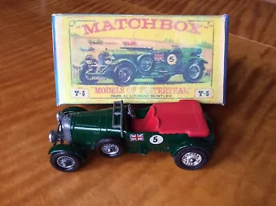 Matchbox Models Of Yesteryear Y5- 4 1/2 Litre Bentley N Mint W/ Reproduction Box • $13.99
