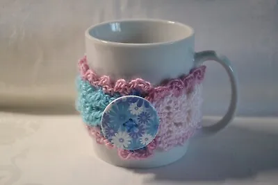 £3.50 • Buy Crochet Mug Cosy Mug Wrap Mug Hug Multicoloured 100% Acrylic Hygge OOAK Ver. 12