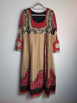 Ladies Plus Size Anarkali Dress Indian XL Uk 20 Indian Formal Wedding Party • £6.50