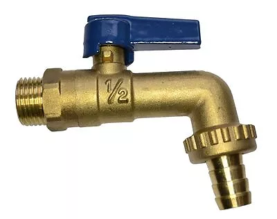 Lever Outside Garden Tap Heavy Duty Brass Bib Tap With Blue Handle 1/2  • £9.99