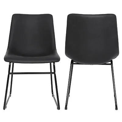 32 H Double Furniture Industrial Dining Chair Durable Steel Frame Indoor Decor • $70.58