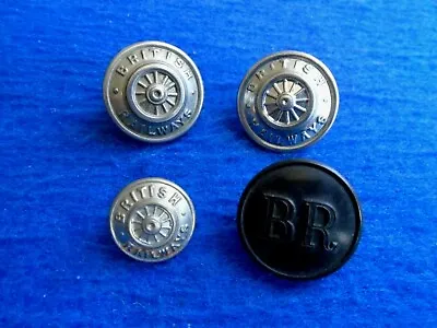 £6 • Buy 4 X  Mixed British Railway Buttons,23mm, 22mm & 16mm