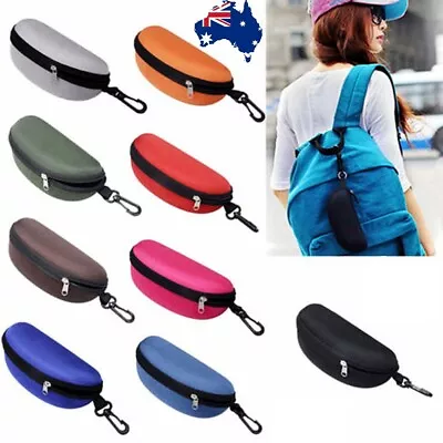 $9.45 • Buy New Portable Zipper Eye Glasses Sunglasses Clam Shell Hard Protector Case