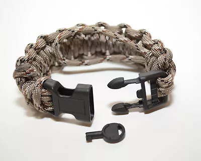 Military/Law Enforcement Adjustablel Camo 550 Paracord Bracelet W/Handcuff Key • $14.34