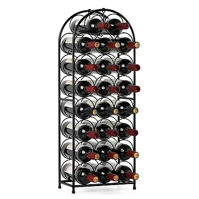 23 Bottles Freestanding Wine Rack Metal Wine Rack Wine Bottle Holder Stand • $28.99