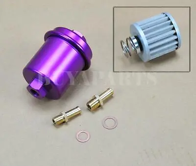 Universal High Performance Racing Fuel Filter 200psi Turbo Charger N/a Purple • $32.19