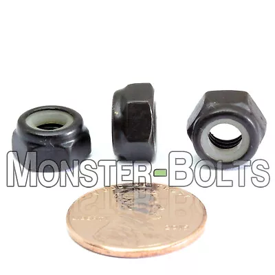 Nylon Insert Lock Nuts Steel W/ Black Oxide - M3 M4 M5 M6 M8 M10 DIN 985 Class 8 • $86.28