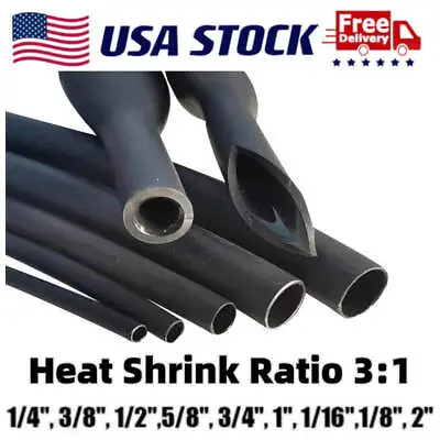 Heat Shrink Tubing Tube Dual Wall Ratio 3:1 Marine Adhesive  Lined Waterproof • $5.99