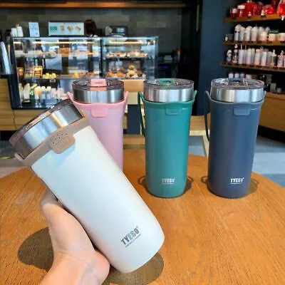 $27.54 • Buy 550/710ml Double Stainless Steel Coffee Thermos Mug W/ Non-slip Case Car Travel`