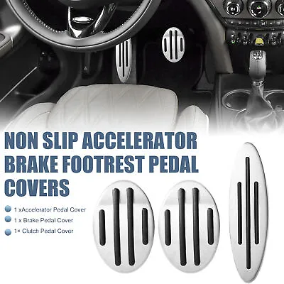 Manual Foot Pedals Kit Brake Clutch Gas Pedal Cover For Mini Cooper JCW R52 R53 • $12.99