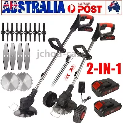 $80.99 • Buy Cordless Grass Trimmer Electric Lawn Mower Whipper Cutter 2x Battery For Makita