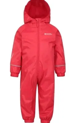 Mountain Warehouse Spright Red Waterproof Rain Suit  / Puddle Suit  2 To 3 Yrs • £15