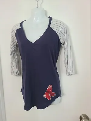 Victoria's Secret Love Pink Boston Red Sox Distressed RARE! Baseball Shirt Top S • $34.99