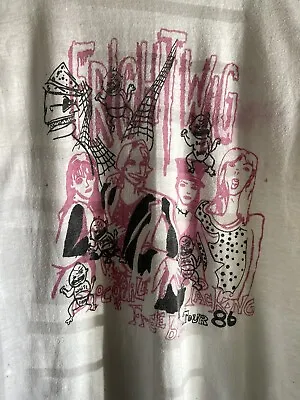 Vintage Fright Wig Nirvana Kurt Cobain Band T Shirt Large Screen Stars RARE Punk • $700