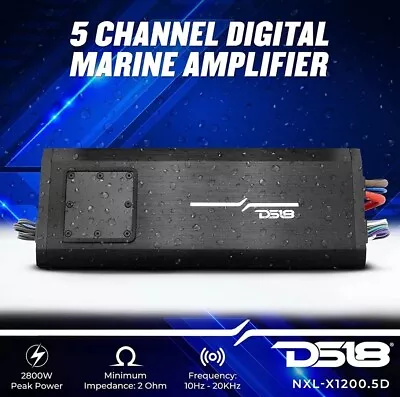 DS18 NXL-X1200.5D Class D 5-channel Marine Amplifier 2800 Watts • $419.99