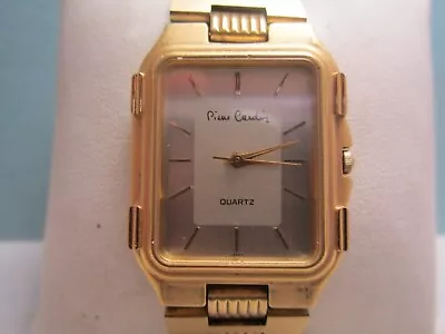 Pierre Cardin Men's Tank Style Quartz Watch Works Fine. • $11.04