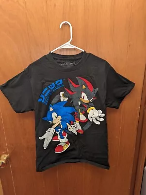 VERY RARE Sonic The Hedgehog And SHADOW T-shirt Medium Japanese SEGA Video Game • $240