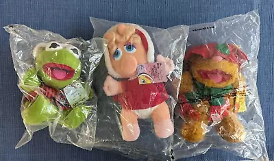 Sealed Lot 1988 McDonald's Christmas Muppet Babies Plush Kermit Fozzie Piggy • $55