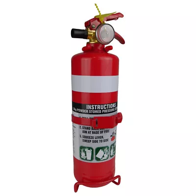 1KG Dry Chemical ABE Fire Extinguisher With HD Metal Bracket | 4WD | Home & Gara • $39.99