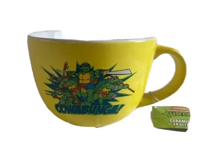 Teenage Mutant Ninja Turtles Cowabunga 24 Oz Soup Coffee Tea Mug Cup Tmnt New! • $24.95