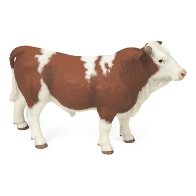 PAPO Farmyard Friends Simmental Bull Toy Figure - New • £13.99