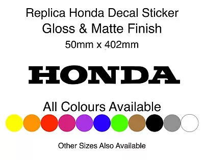 Honda Replica Fairing Panel Bellypan Decal Sticker Pair 50mm X 402mm  • £5.75