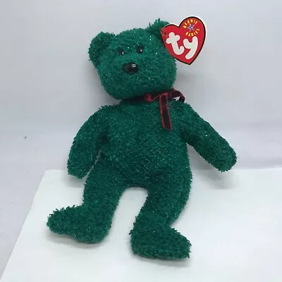 TY Beanie Baby 2001 Holiday Teddy Bear With Tag Retired   DOB: Dec. 24th 2000 • $1.50