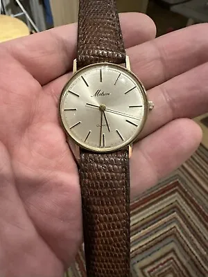 METRON Vintage 9ct Solid Gold Quartz Watch. Super Rare VGC Hallmarked. Swiss. • £325