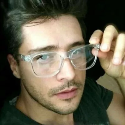 Retro Transparent Frame Classic Vintage Mens Horn Rimmed Clear Lens Eye Glasses • $12.99