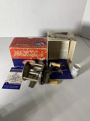 SHAKESPEARE MARHOFF 1964 Vintage  Casting Collectible Fishing Reel Box Papers • $24.95