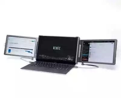 Xebec Tri-Screen 2 Dual 10.1  1920 X 1200 Full-HD LCD IPS Panel Monitor - Black • $299