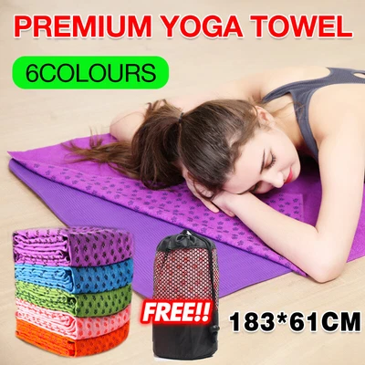 $16.69 • Buy Non-Slip Yoga Towel Mat Eco-friendly Fitness Gym Microfiber Blanket   AU Stock